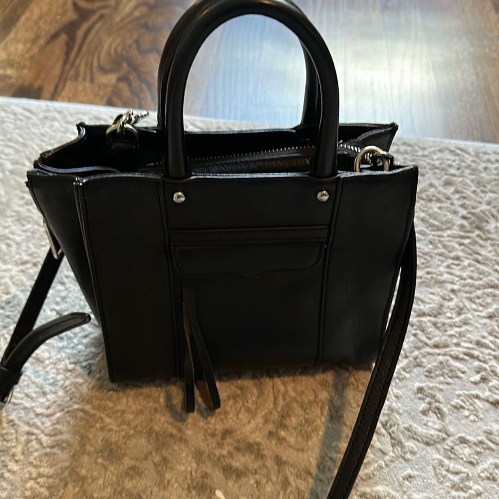 Rebecca minkoff small black cross body or handle purse.